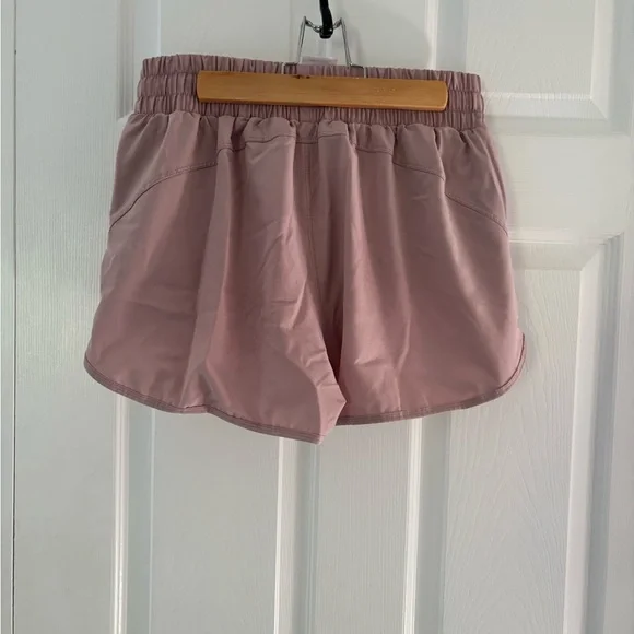 Pale Pink Running Shorts | Zip Pockets + Inner Briefs | EUC - Picture 10 of 10